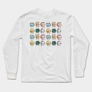 Donut and Coffee Zombies Long Sleeve T-Shirt